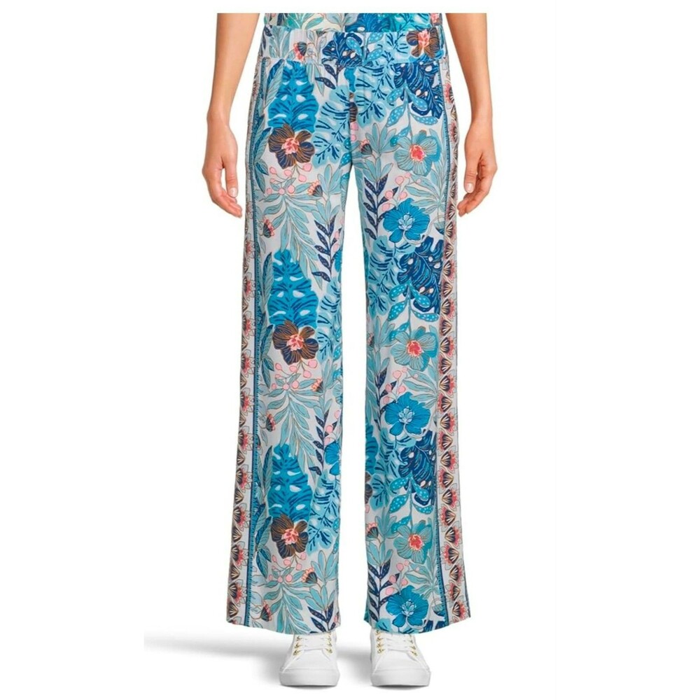 Lilly Pulitzer XS Pants Straight Leg Pockets Tropical Floral Casual or Party